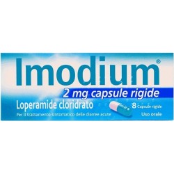 Imodium 2 mg Loperamide Farmaco per Diarrea 8 Capsule