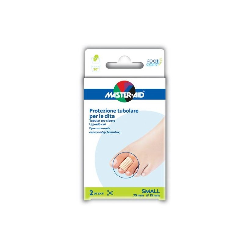 Pietrasanta Pharma Protezione Tubolare In Gel Master-aid Footcare Elasticizzato Small 7,5 Cm 15 Mm 2 Pezzi C4